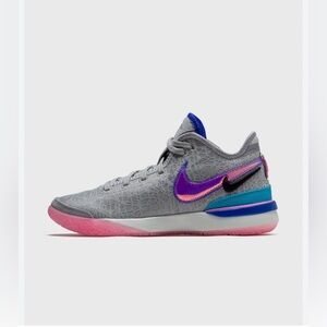 🏀 Men’s Nike Zoom LeBron NXXT Gen Wolf Grey Pink Spell Basketball Shoes Sz 11.5